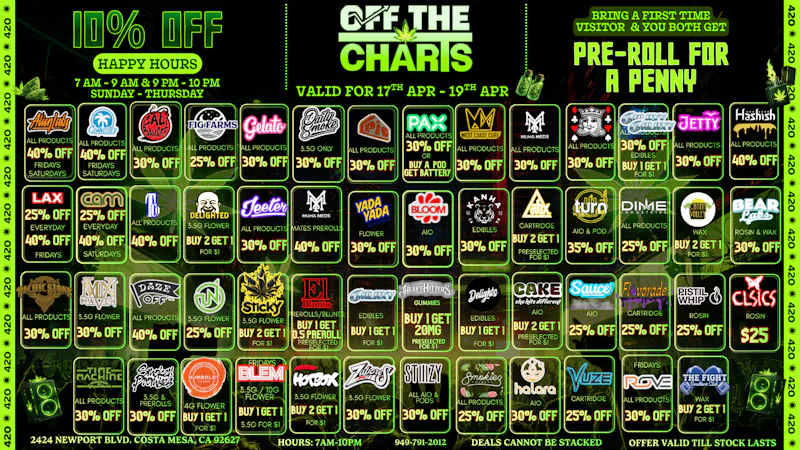 Off the Charts - Newport 🌳🌨️4/20 IS AROUND THE CORNER🌨️🌳