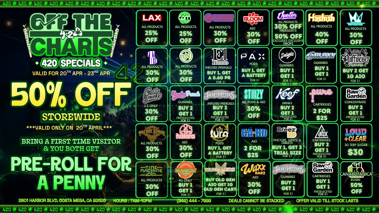 Off The Charts - Costa Mesa 💨💸😶‍🌫️IT'S 4:20 SOMEWHERE😶‍🌫️💸💨