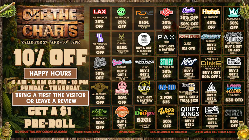 Off the Charts - Corona OTC HAS DEALS ALL YEAR ✨ 🔥✨ 🔥