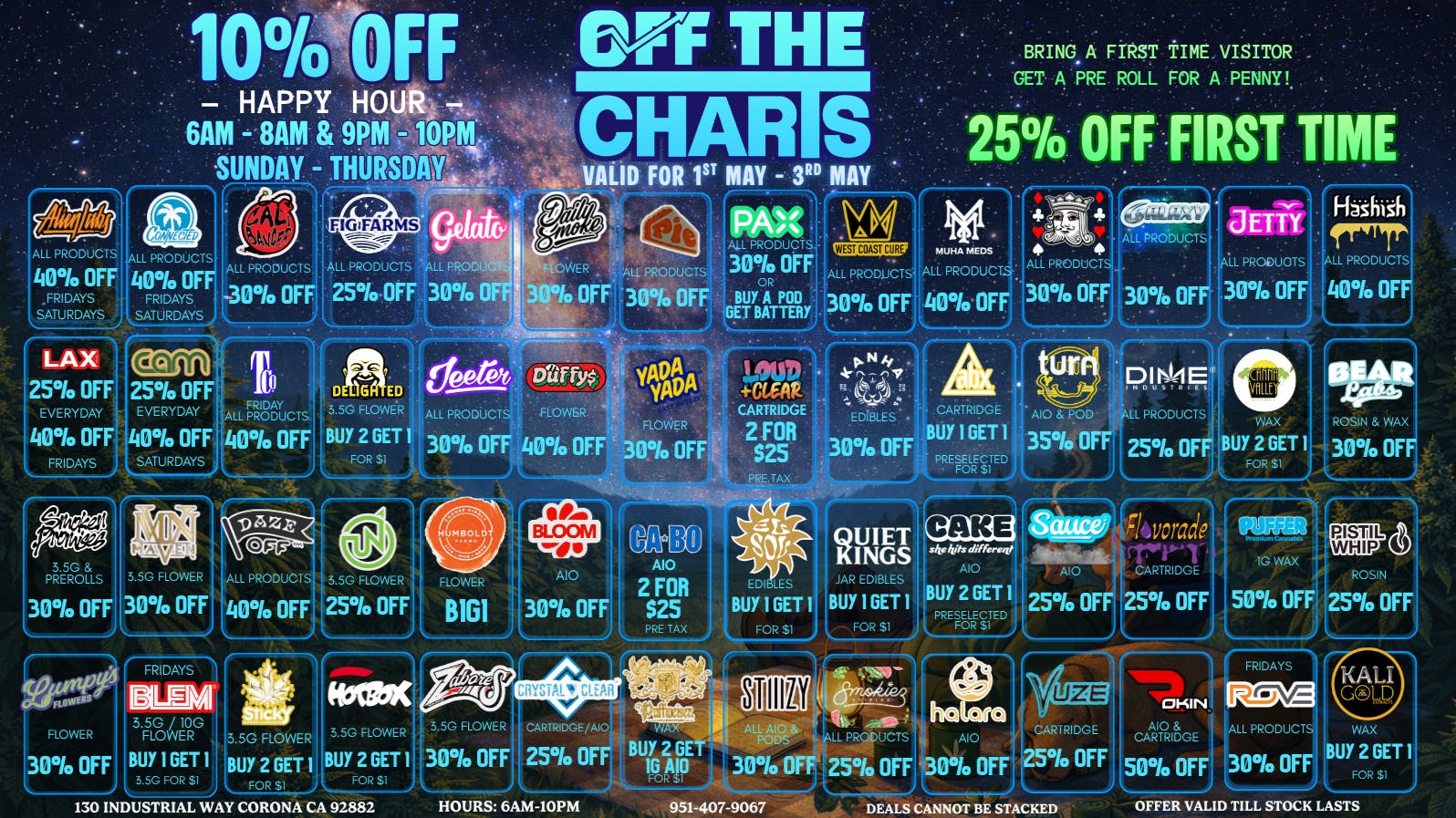 Off the Charts - Corona 😮‍💨🌿Best Prices in ALL THE I.E ! BOGOS ! ☁️💸