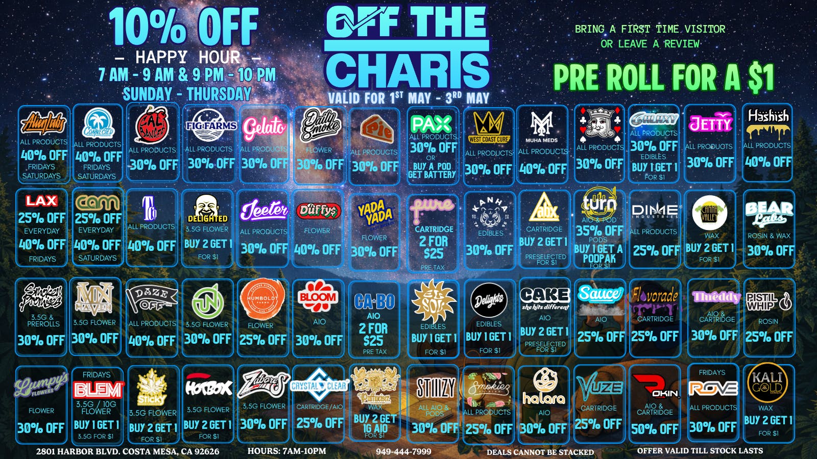 Off The Charts - Costa Mesa ✨✨TREAT YOURSELF ✨✨