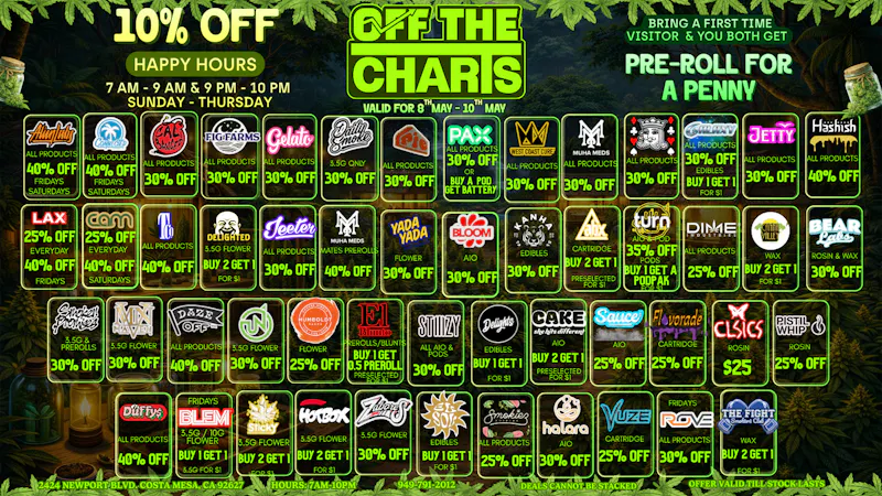 Off the Charts - Newport 🌈💨BEST DEALS AROUND🌈💨