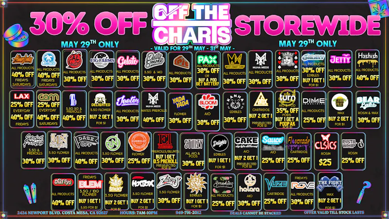 Off the Charts - Newport 🔥✨💸30% OFF ANYTHING💸✨🔥