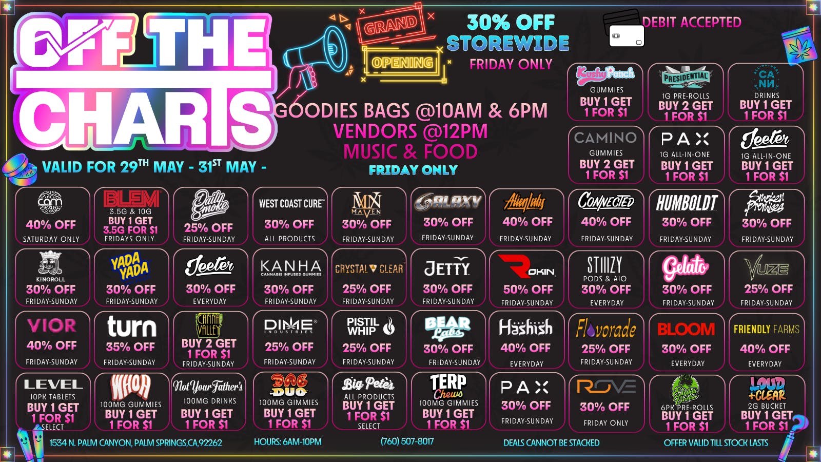 Off the Charts - Palm Springs North 🔥GRAND OPENING!! COME GET YOUR DEALS 🔥
