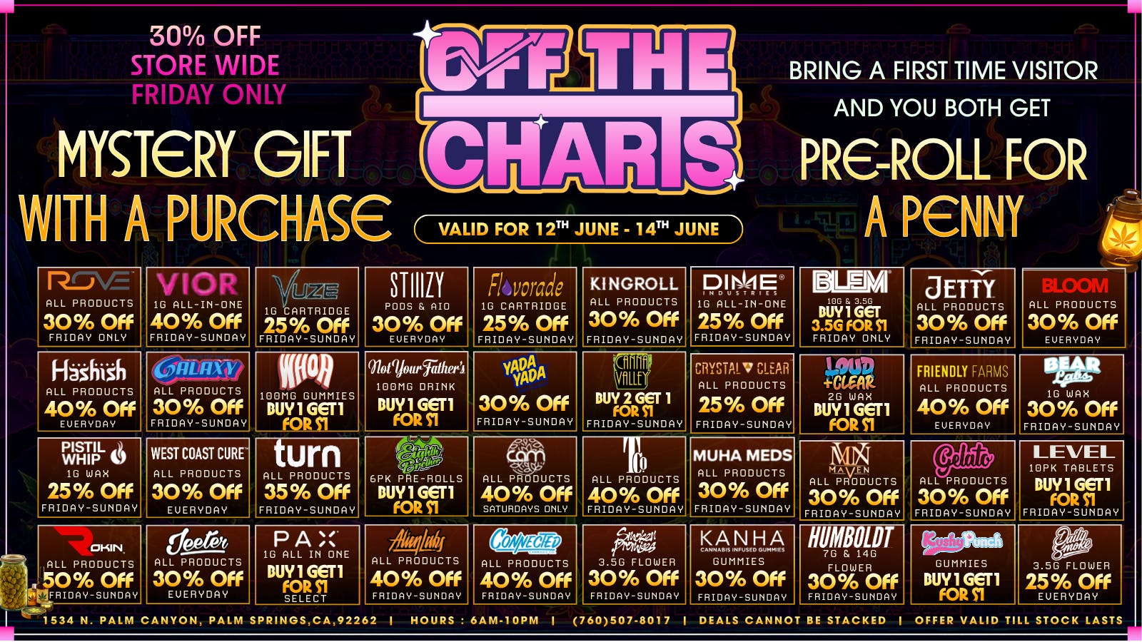 Off the Charts - Palm Springs North 🍯🔥 Off The Charts North Blazin’ Deals
