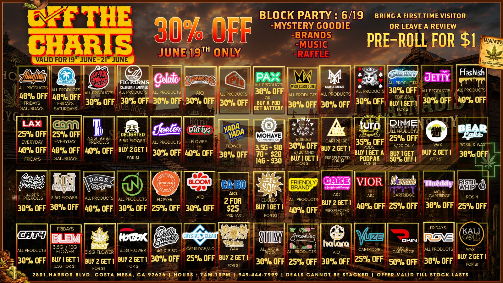 Off The Charts - Costa Mesa 30% OFF STORE WIDE🔥🔥
