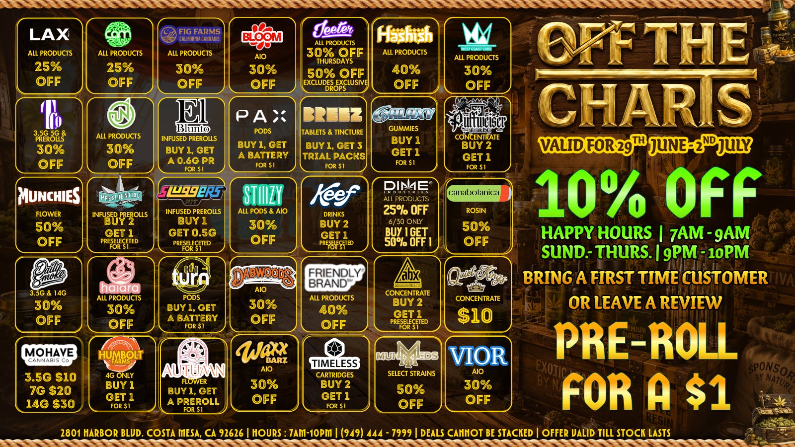 Off The Charts - Costa Mesa 💸✨FIND THE PERFECT DEAL✨💸