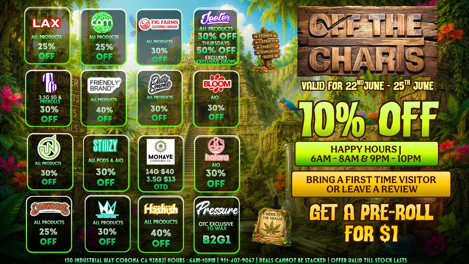 Off the Charts - Corona 😮‍💨🌿Best Prices in ALL THE I.E ! BOGOS ! ☁️💸