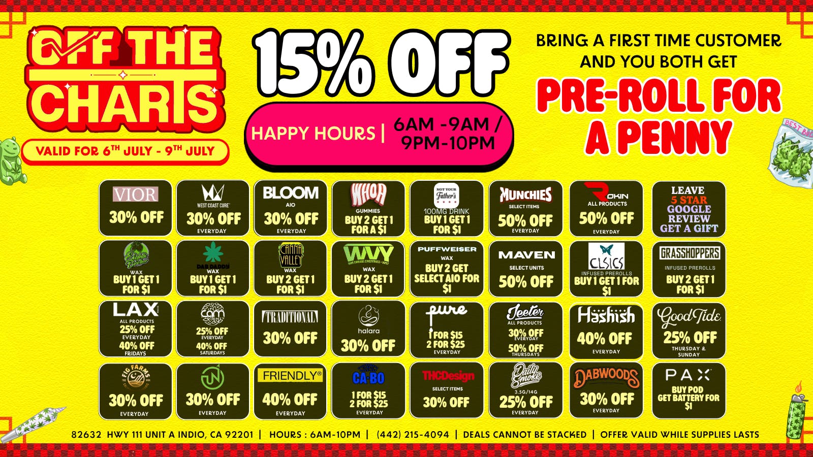 Off the Charts - Indio BLAZING DEALS FOR BLAZING TEMPS 🌵🔥♨️