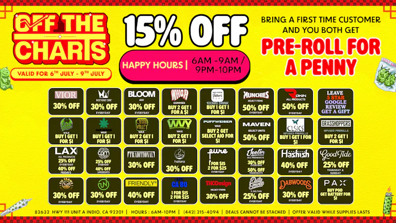 Off the Charts - Indio BLAZING DEALS FOR BLAZING TEMPS 🌵🔥♨️