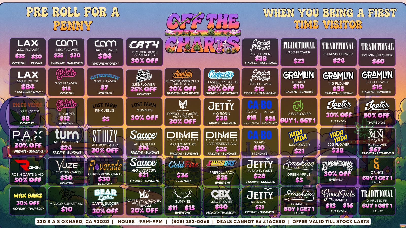 Off the Charts - Oxnard WE PRICE MATCH ANYONE IN OXNARD