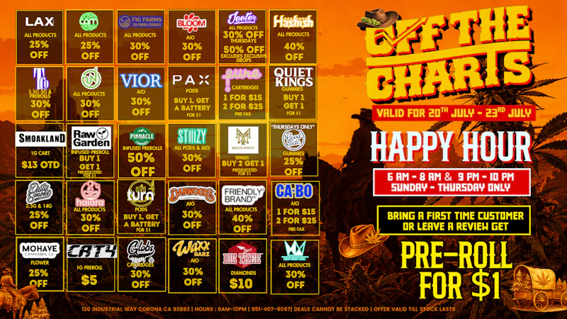 Off the Charts - Corona BEAT THE HEAT WITH THESE DEALS!!