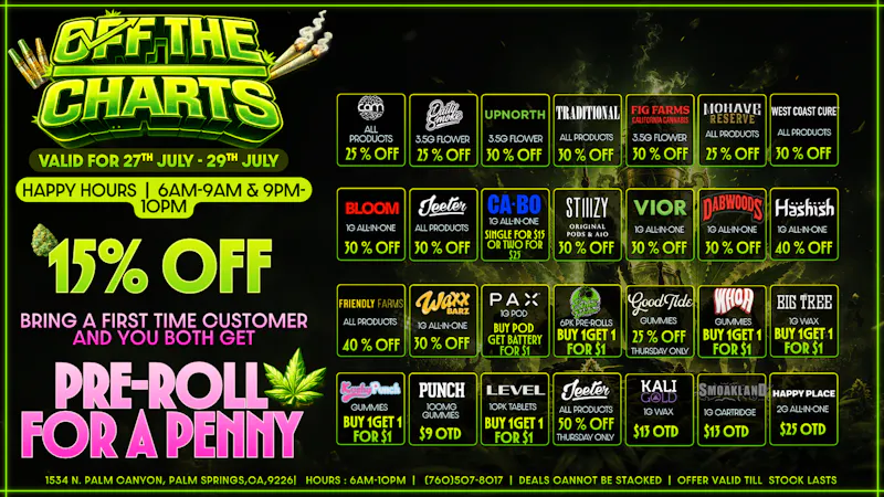 Off the Charts - Palm Springs North 🚨 Palm Springs North Now Open 🚨
