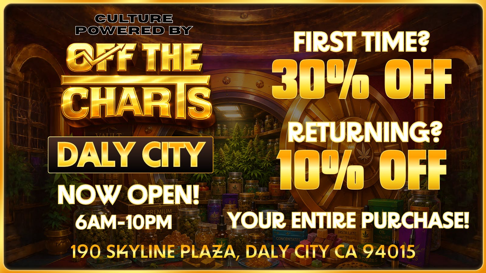 Skyline Yarok, LLC - Daly City 🚨Off The Charts Daly City NOW OPEN!!! 🚨