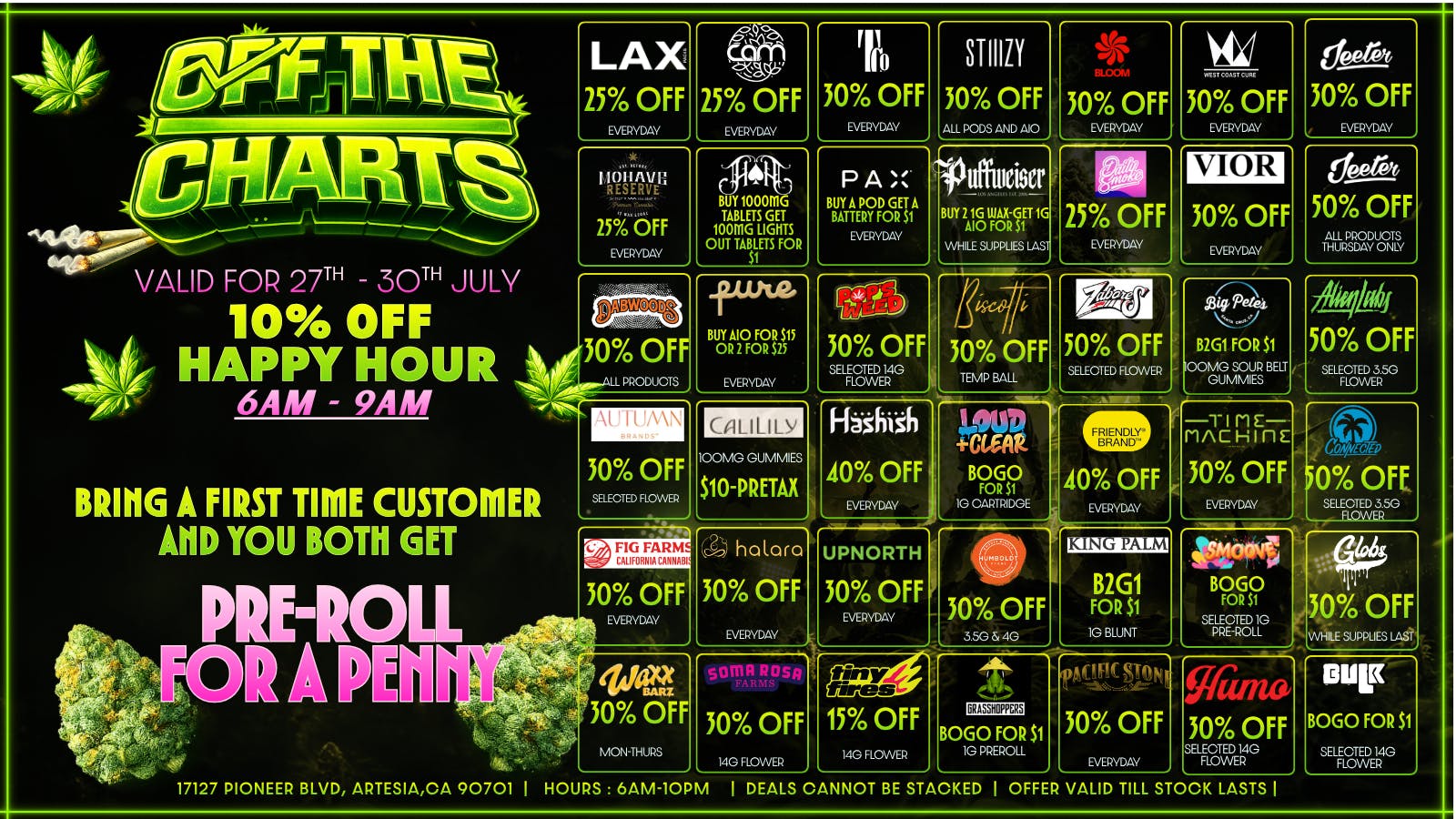 Off The Charts - Artesia Dropped deals to make your grinder nervous 😶‍🌫️