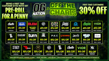 OG NATION X OFF THE CHARTS - LYNWOOD First time??? Get 30% on us!!