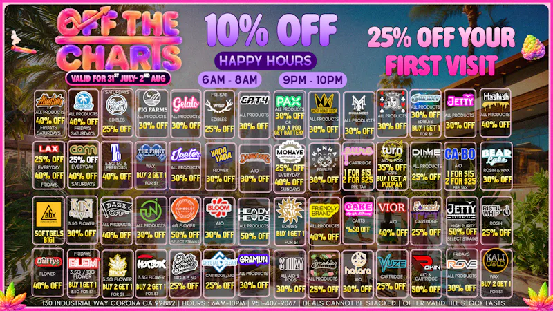 Off the Charts - Corona 🌞 🔥🎉Sun's Out, Buds Out: SUMMER DEALS🎉🌞🔥