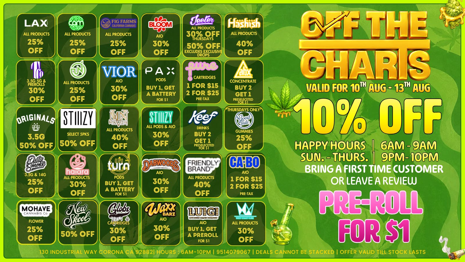 Off the Charts - Corona 🌞 🔥🎉Sun's Out, Buds Out: SUMMER DEALS🎉🌞🔥