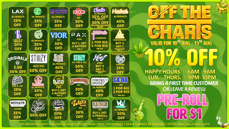 Off the Charts - Corona 🌞 🔥🎉Sun's Out, Buds Out: SUMMER DEALS🎉🌞🔥