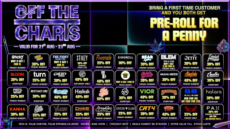 Off the Charts - Palm Springs North 🚨Palm Springs North - NOW OPEN 🚨