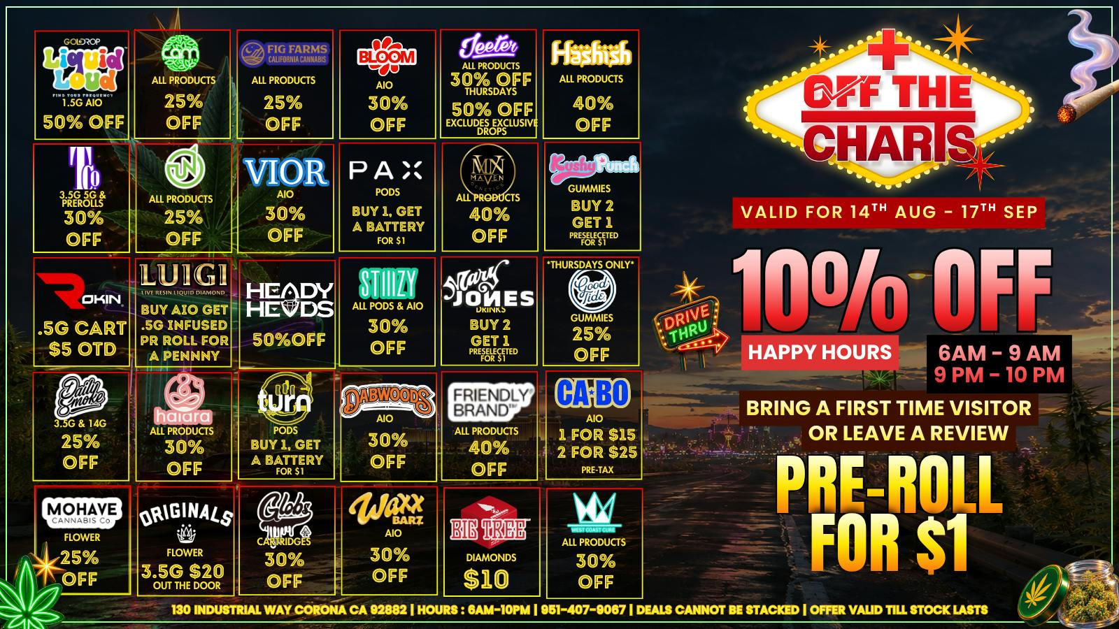 Off the Charts - Corona 👽🚀💫💫OUT OF THIS WRLD SAVINGS👽🚀💫💫