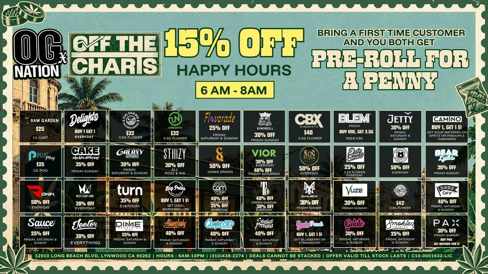 OG NATION X OFF THE CHARTS - LYNWOOD 20% OFF RETURNING CUSTOMERS !!!!💚🔥