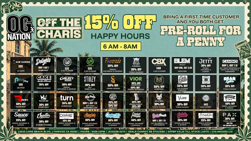 OG NATION X OFF THE CHARTS - LYNWOOD 20% OFF RETURNING CUSTOMERS !!!!💚🔥