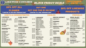 Likewise Cannabis Craft - OKC Dispensary BLACK FRIDAY AT LIKEWISE!
