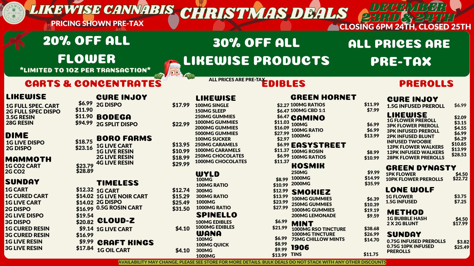 Likewise Cannabis Broadway - Edmond Dispensary LIKEWISE CHRISTMAS SALE🎄⭐️
