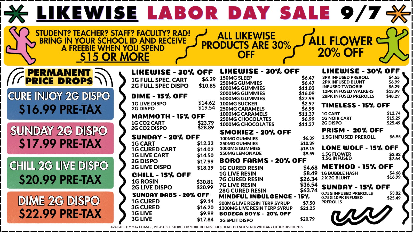 Likewise Cannabis Broadway - Edmond Dispensary LIKEWISE LABOR DAY SALE TOMORROW!
