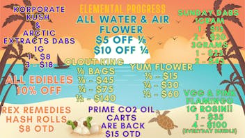 Elemental Progress ALLEDDYS10%OFF! WATER&AIRFLOWER $5OFF1/8$10OFF1/4!
