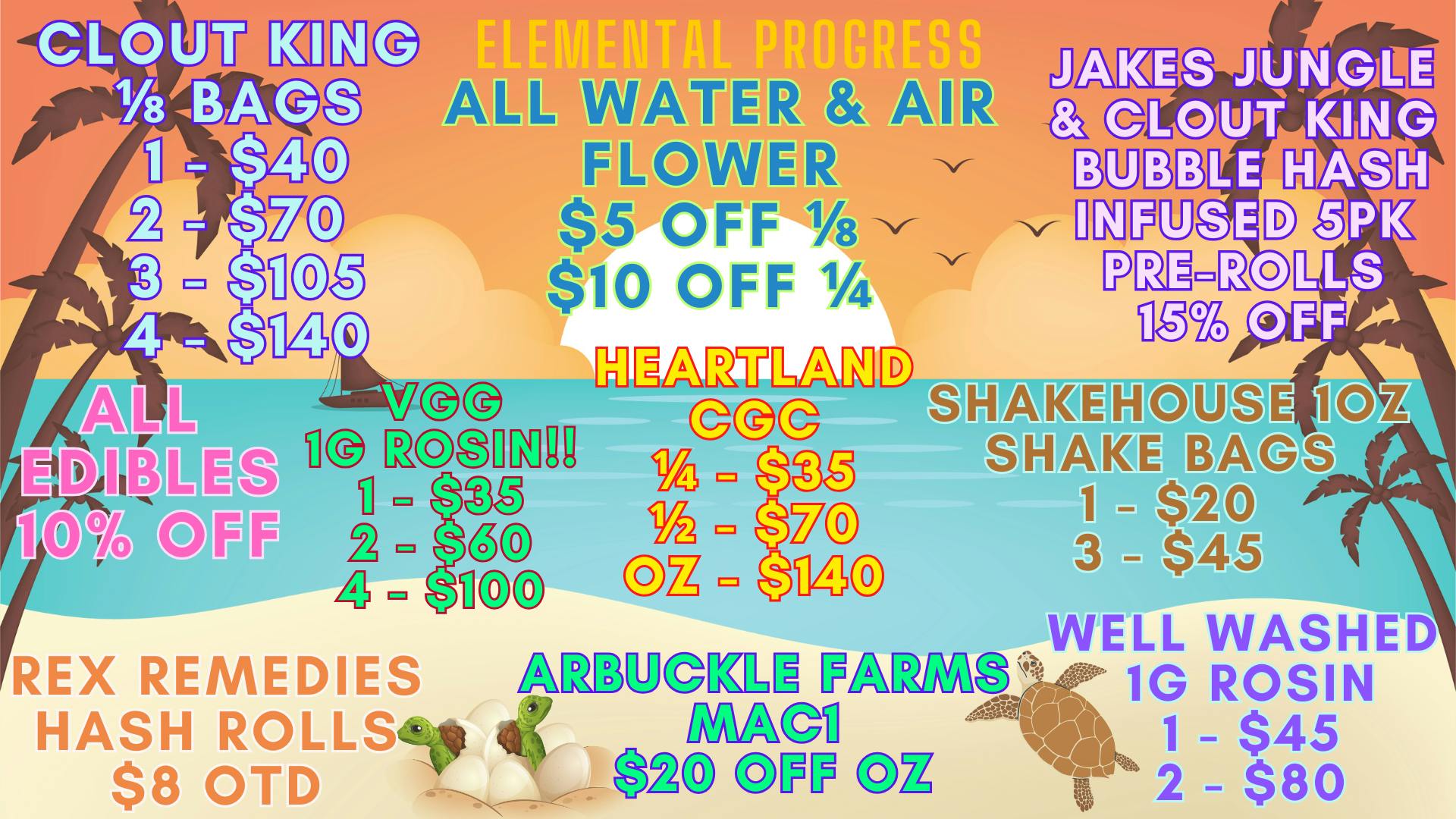 Elemental Progress ALLEDDYS10%OFF! $35OZ! WATER&AIR FLOWER $5/$10OFF!