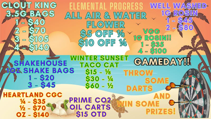Elemental Progress GAMEDAY! WATER&AIRFLOWERSALE! WELLWASHEDROSINDEAL!