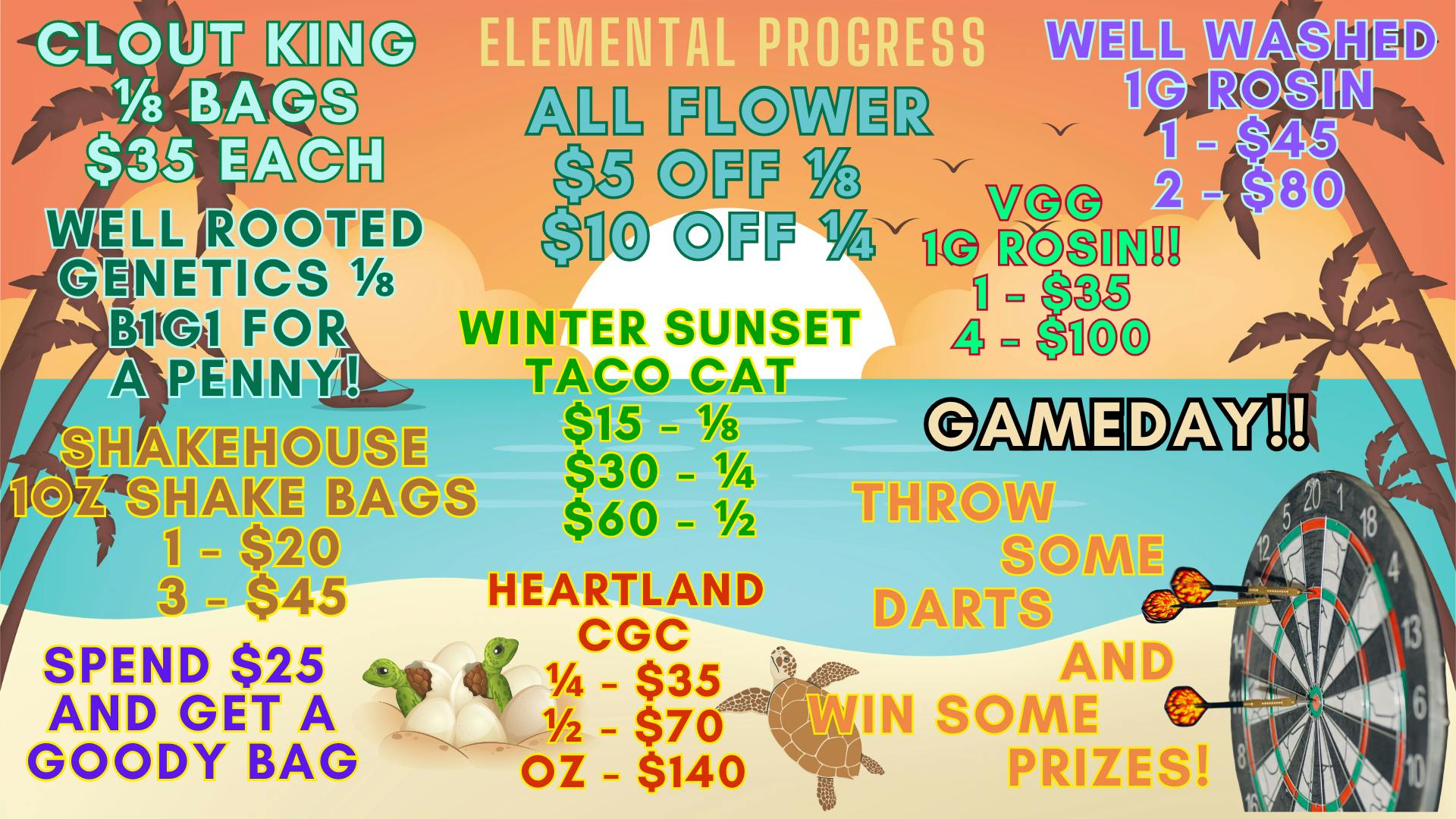 Elemental Progress ALLFLWR$5/$10OFF!3OZSHAKE$45OTD!WRGFLWRBOGO4PENNY!