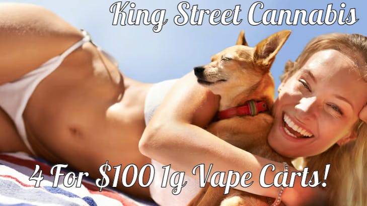 King Street Cannabis Co 4 for $100 1g Vape Carts!