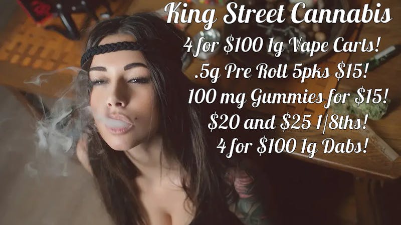 King Street Cannabis Co 4 for $100 1g Vape Carts!