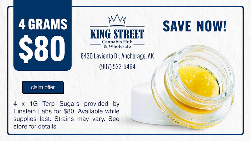 King Street Cannabis Co $80 | 4 x G Terp Sugar