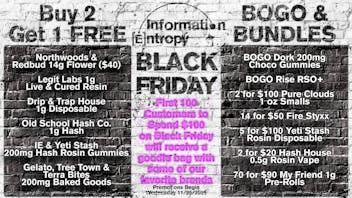Information Entropy - Ann Arbor Black Friday Specials & Goodie Bag