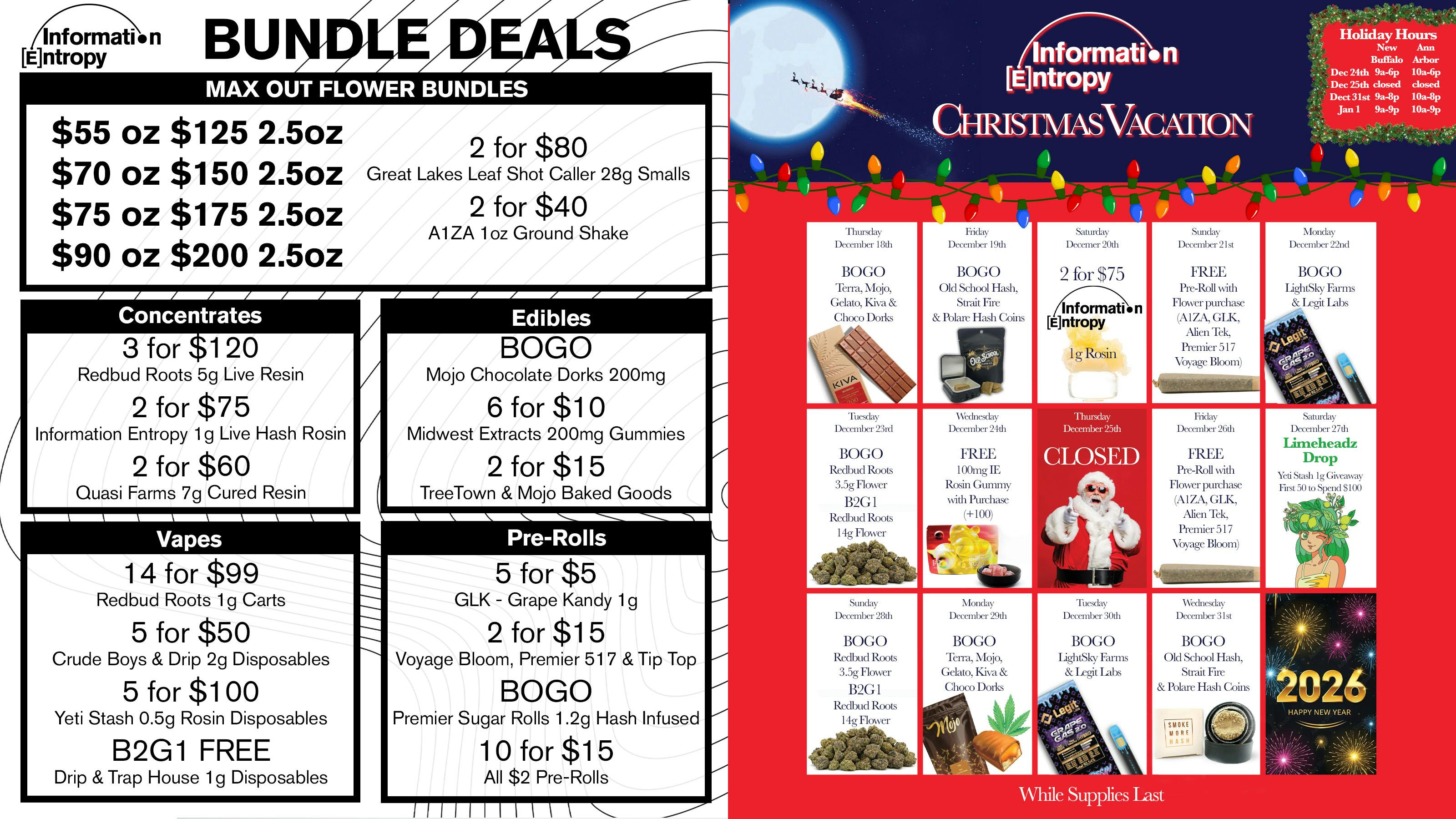 Information Entropy - New Buffalo December Everyday Bundles & Christmas Vacation Cal