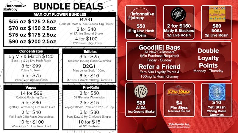 Information Entropy - Ann Arbor February Bundles & Every Day Low Prices