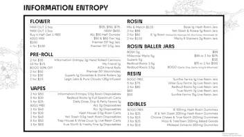 Information Entropy - Ann Arbor May Specials & Bundles