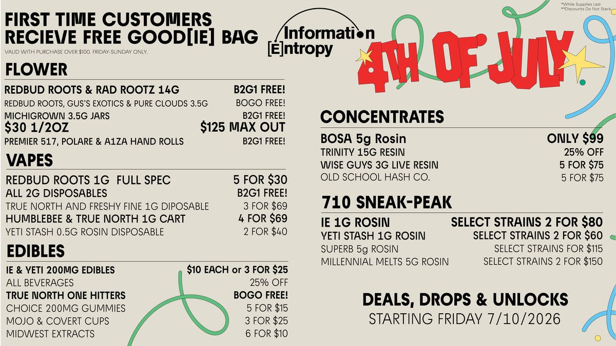 Information Entropy - Ann Arbor 4th of July Celebration and 710 Sneak Peak