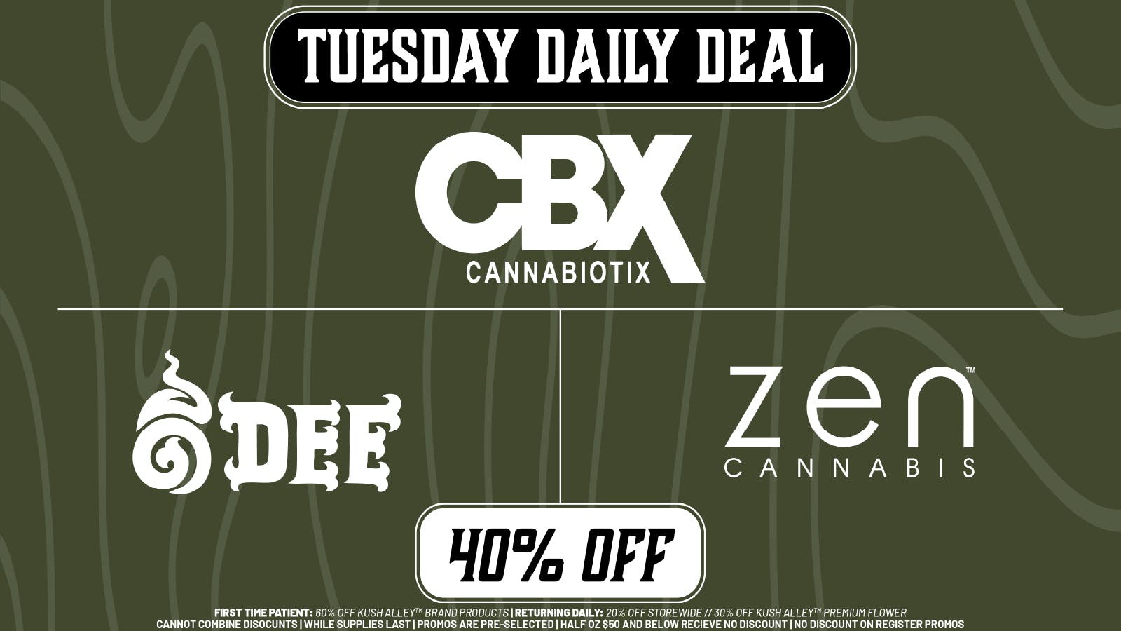 Kush Alley TUESDAY DAILY DEAL