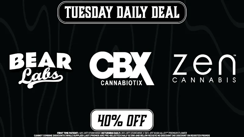 Kush Alley TUESDAY DAILY DEAL - 40% OFF