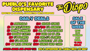 The Dispo $3 JOINT | $5 1G WAX | $10 CART | $20 HI-FUEL 1/8