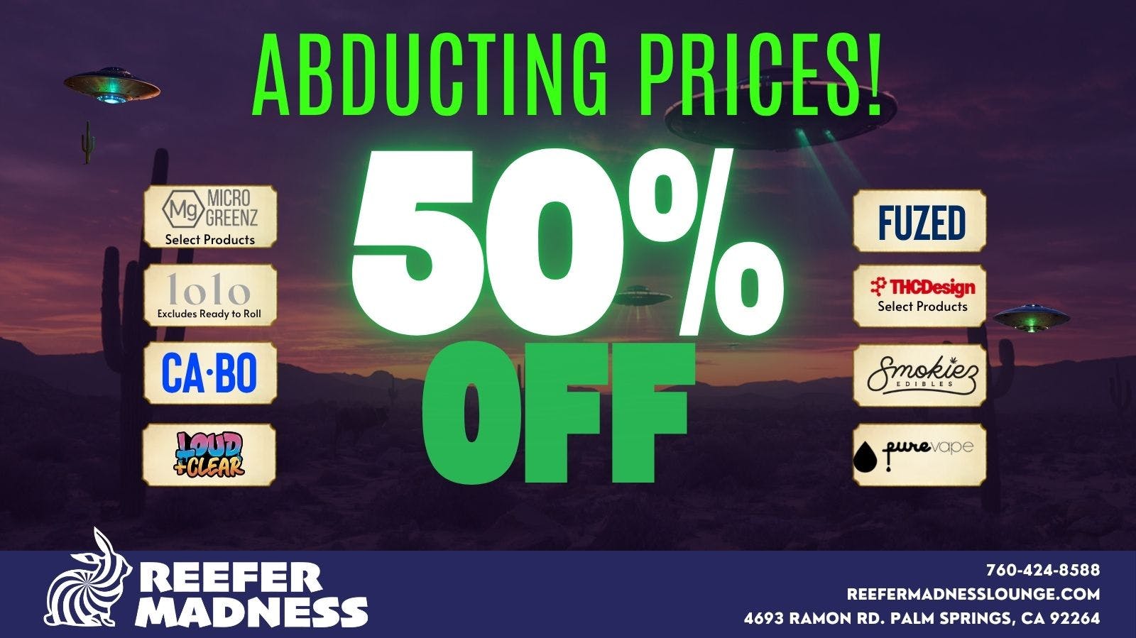 Reefer Madness 50% off Multiple Products!!