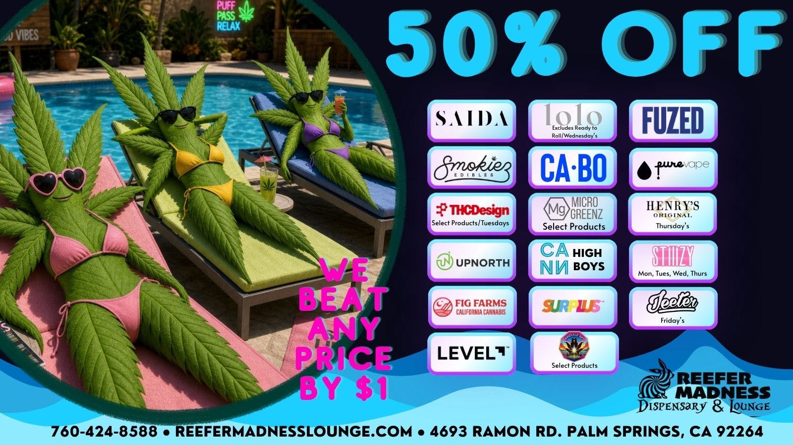 Reefer Madness 50% off Multiple Products!!