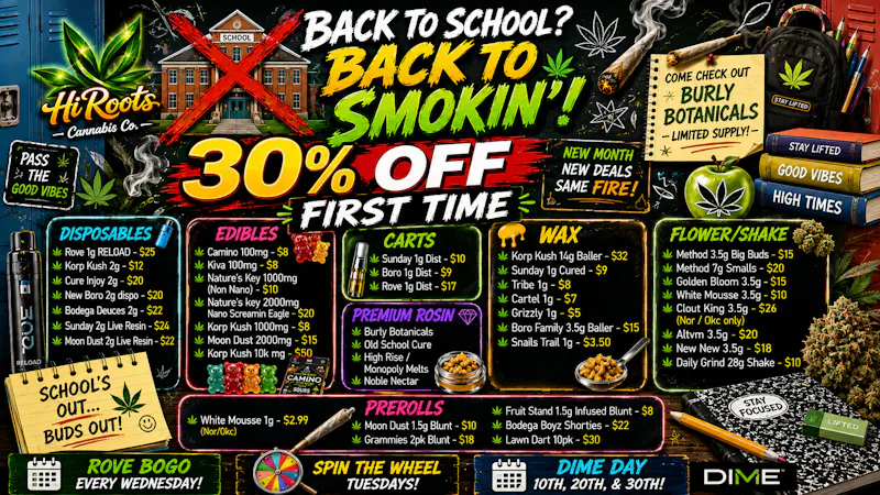 Hi-Roots Cannabis Co - Norman Fiery August Deals You Don't Want to Miss!