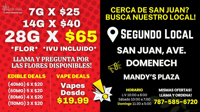 El Medicinal 28G X $65 LLAMA Y PREGUNTA POR FLORES DISPONIBLES!