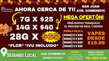 El Medicinal LLEGO EL PAVO! ONZAS EN $65 CON IVU INCLUIDO!
